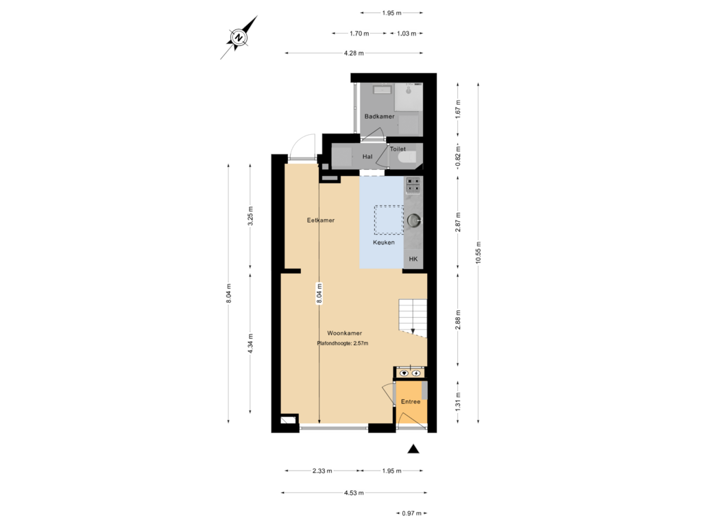 View floorplan of Begane grond of Ploegstraat 37