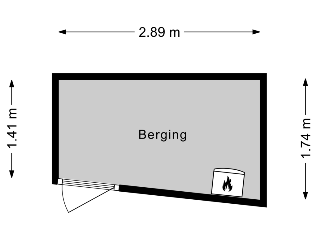 View floorplan of Berging of Ploegstraat 37