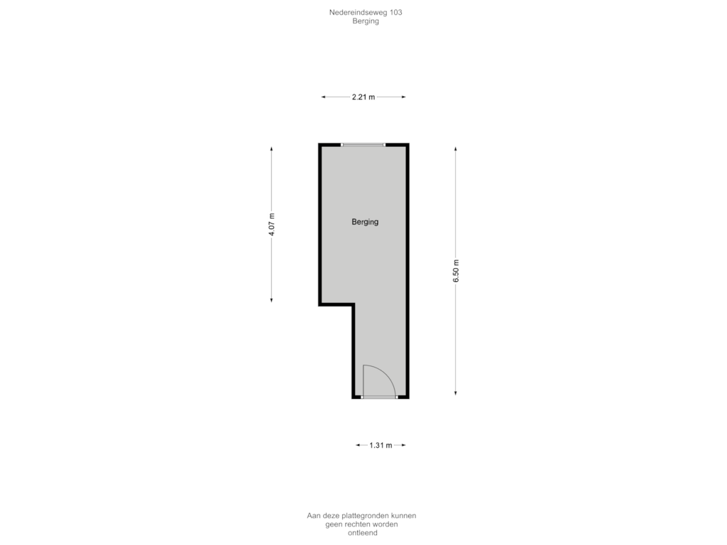 Bekijk plattegrond van Berging van Nedereindseweg 103