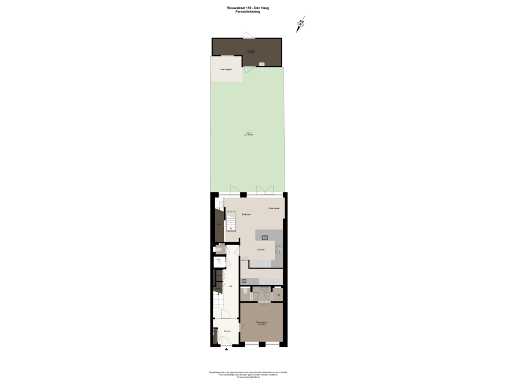 Bekijk plattegrond van Perceeltekening van Riouwstraat 159