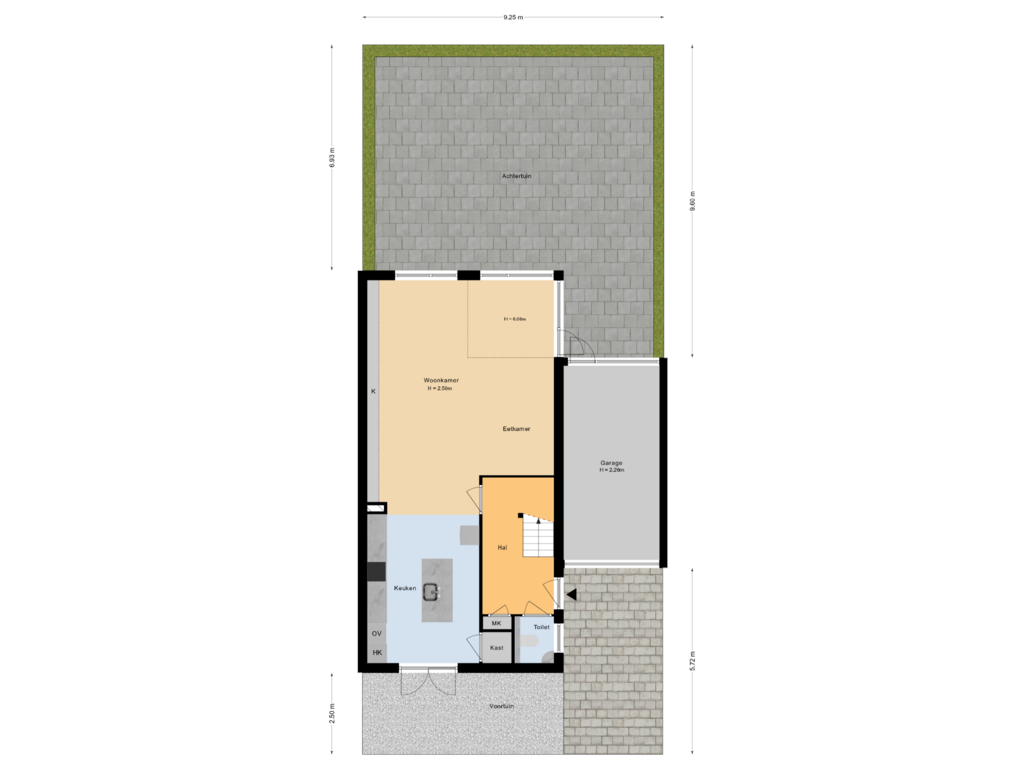 View floorplan of Situatie of Fred Raymondhof 4