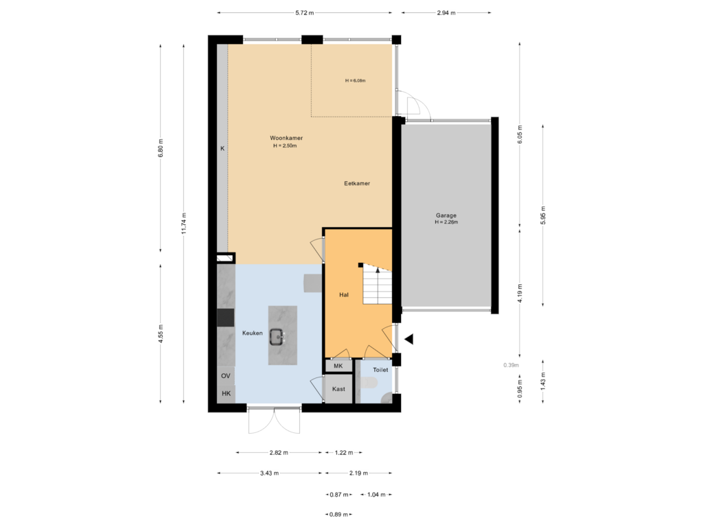 View floorplan of Begane grond of Fred Raymondhof 4