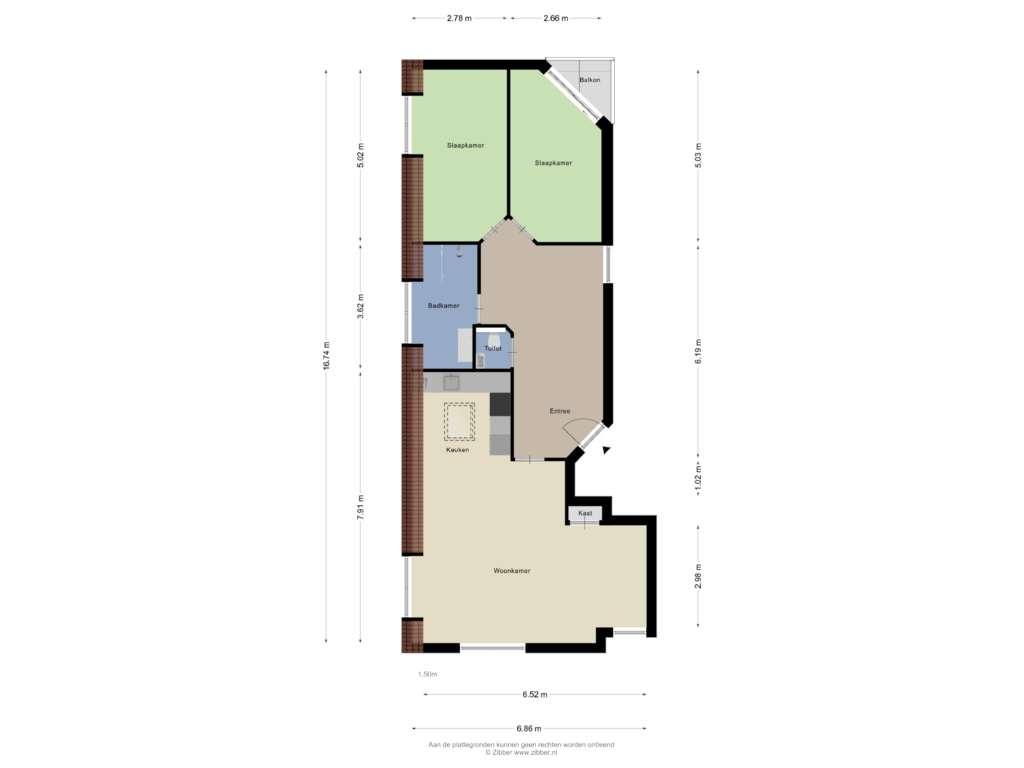 View floorplan of Appartement of Kerkhofweg 31