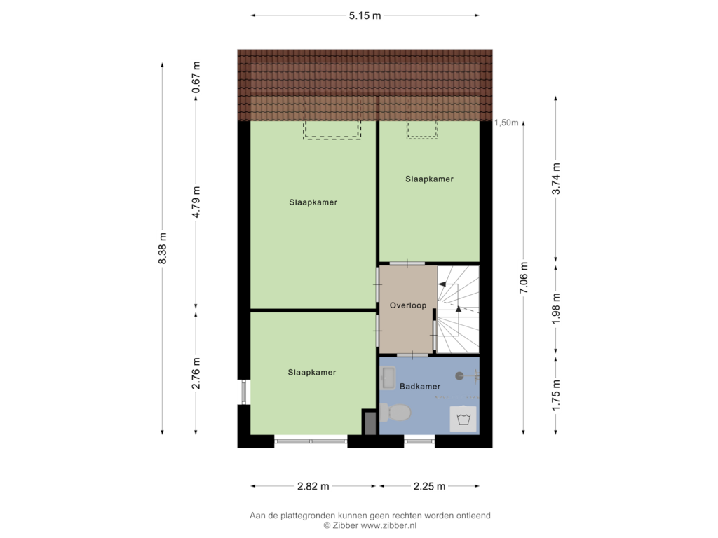 Bekijk plattegrond van Eerste Verdieping van Frescobaldistraat 150