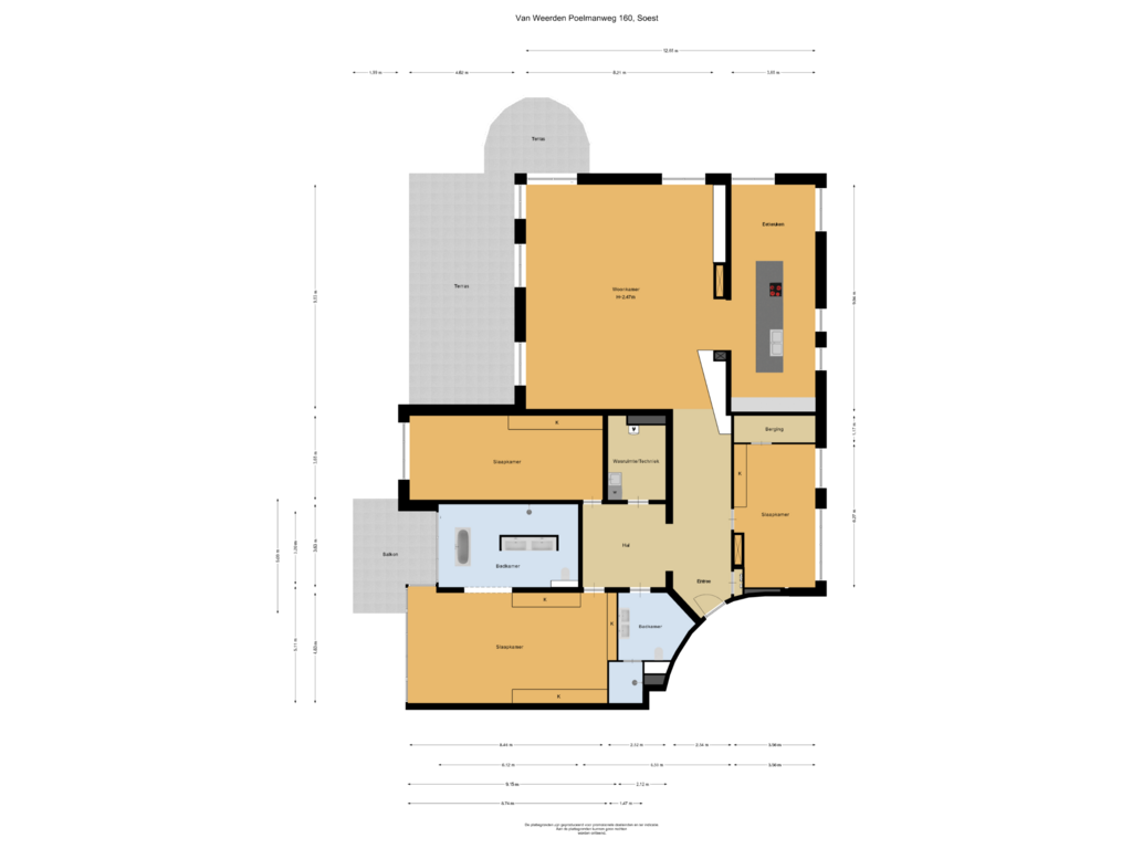 View floorplan of Verdieping of Van Weerden Poelmanweg 160