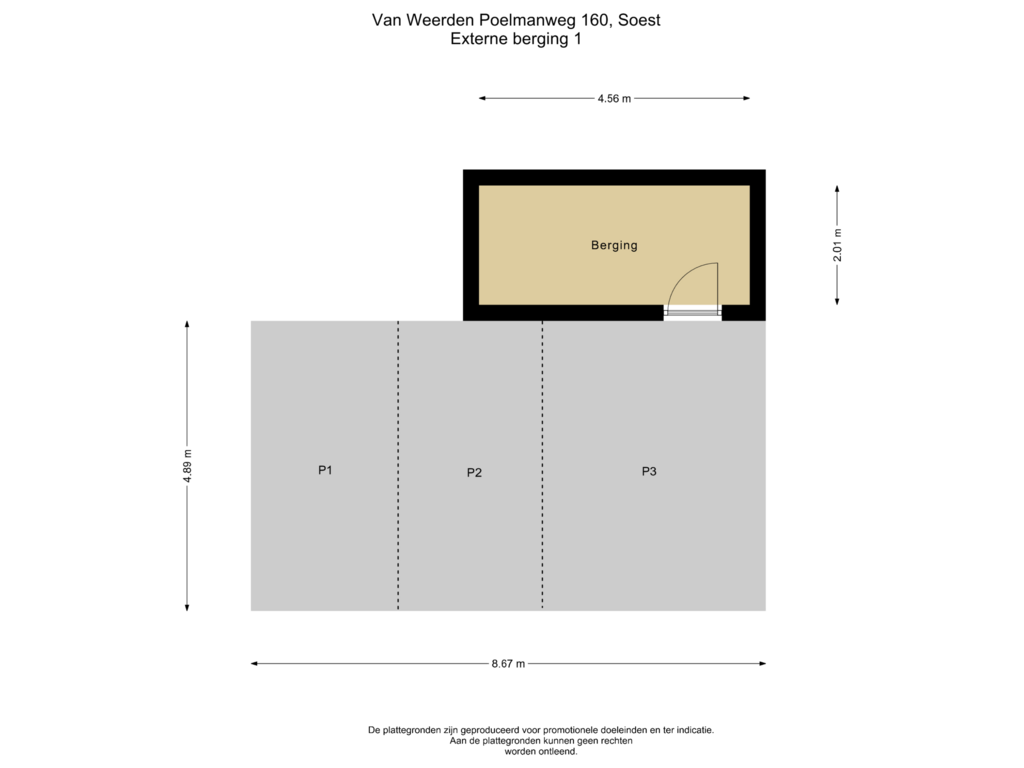 View floorplan of Externe berging 1 of Van Weerden Poelmanweg 160