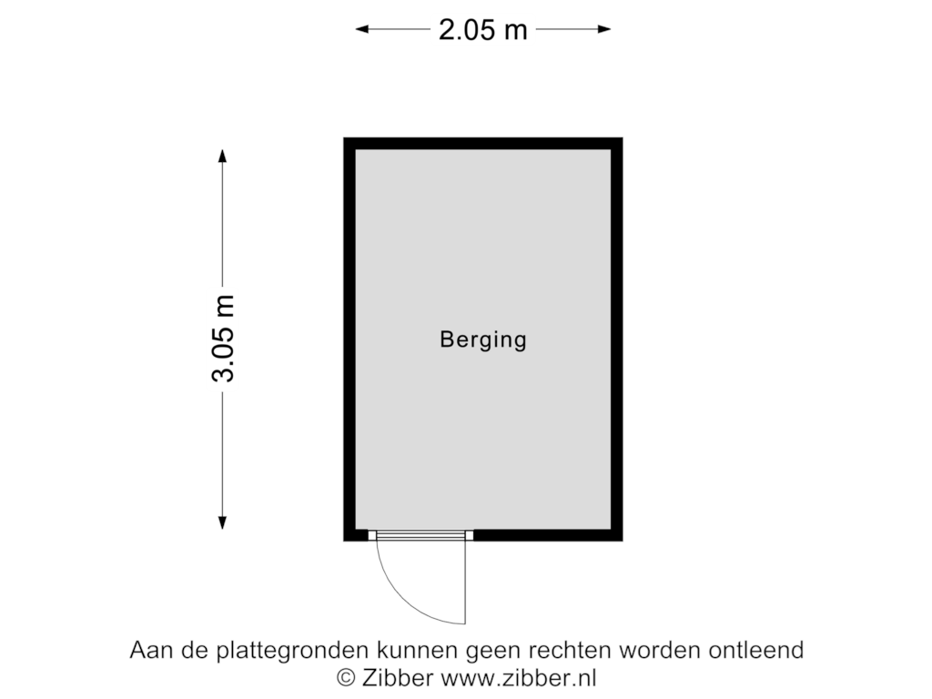 Bekijk plattegrond van Berging van Frescobaldistraat 150