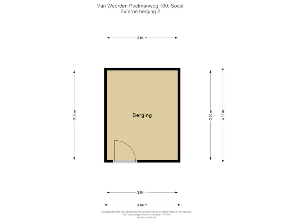 View floorplan of Externe berging 2 of Van Weerden Poelmanweg 160