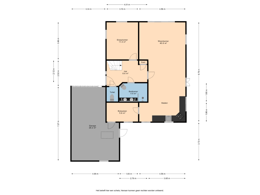 Bekijk plattegrond van Begane grond van Buitensingel 147