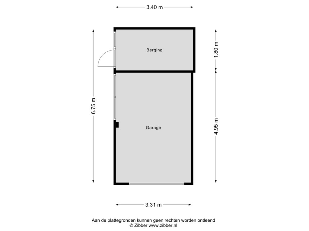 View floorplan of Berging of Snelliusstraat 9