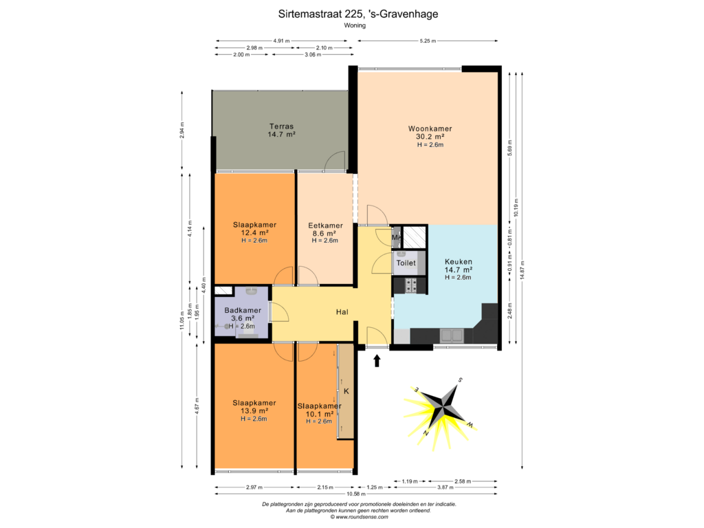 Bekijk plattegrond van Woning van Sirtemastraat 225