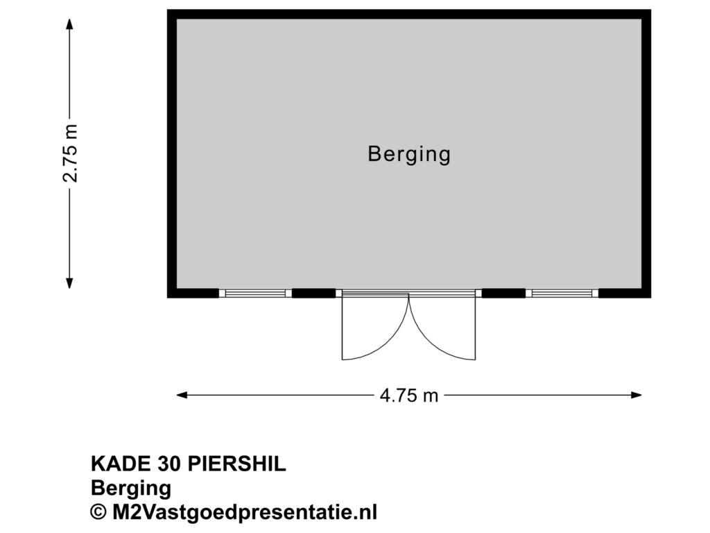 Bekijk plattegrond van Berging van Kade 30