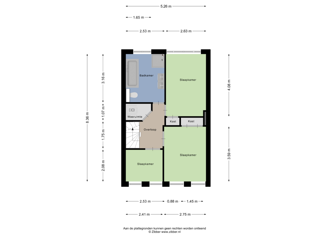 Bekijk plattegrond van Tweede Verdieping van St Adrianusstraat 19