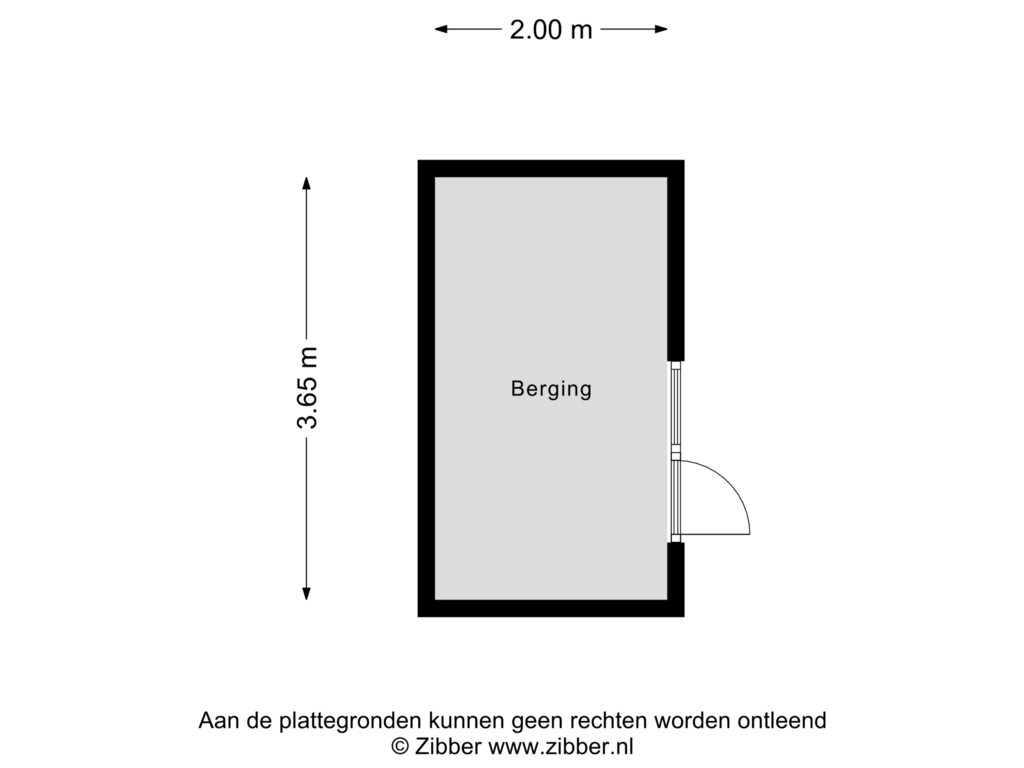 Bekijk plattegrond van Berging van St Adrianusstraat 19