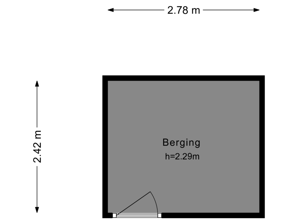 Bekijk plattegrond van Berging van IJplein 332