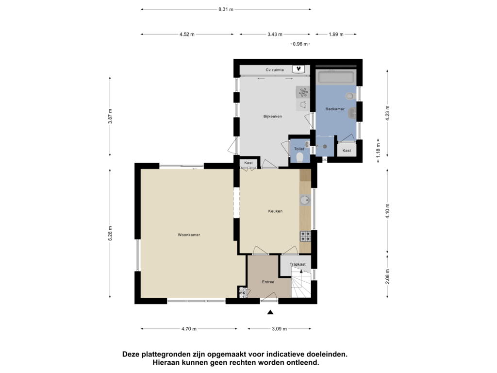 Bekijk plattegrond van Begane Grond van Veerstraat 25