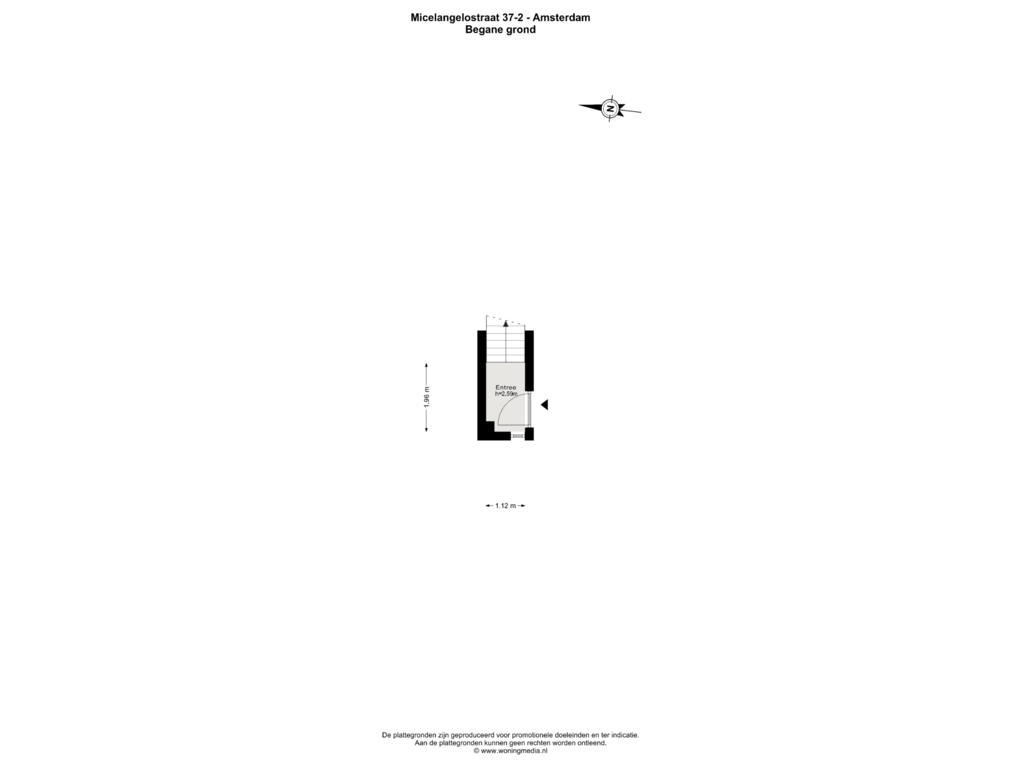 View floorplan of Begane grond of Michelangelostraat 37-2