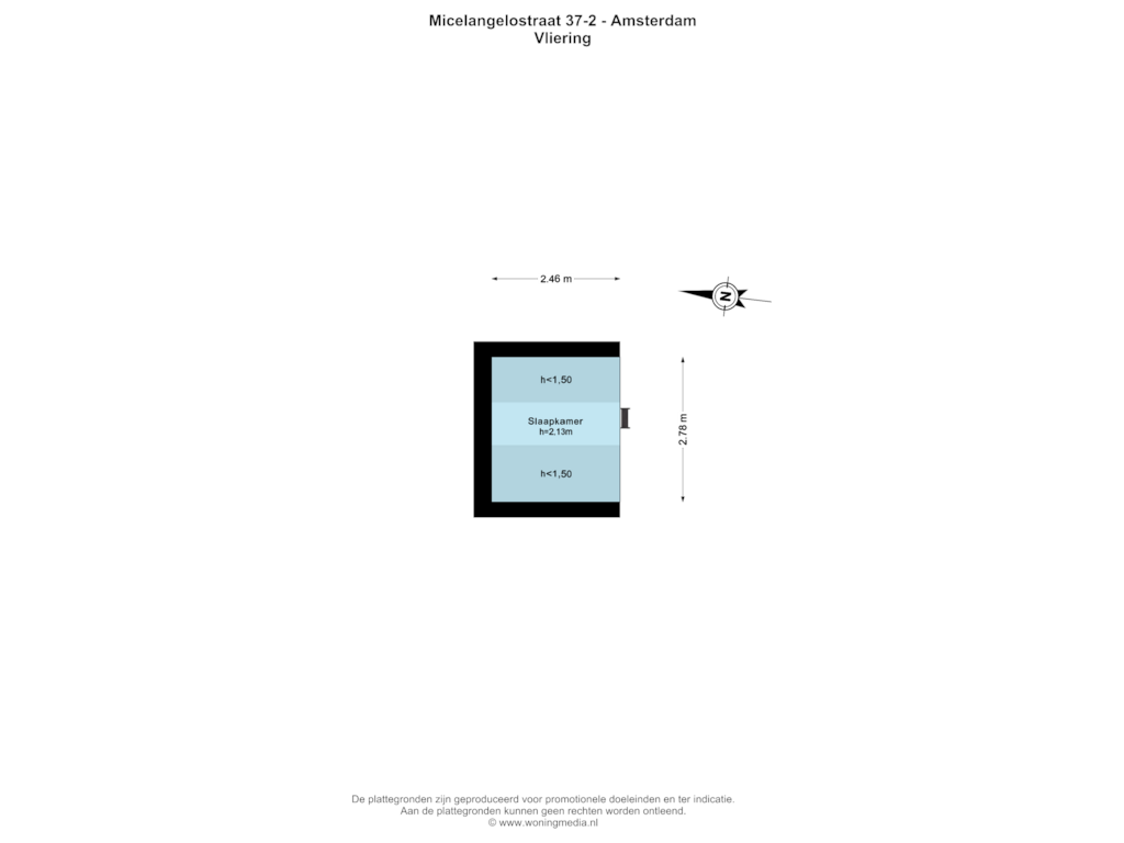 View floorplan of Vliering of Michelangelostraat 37-2