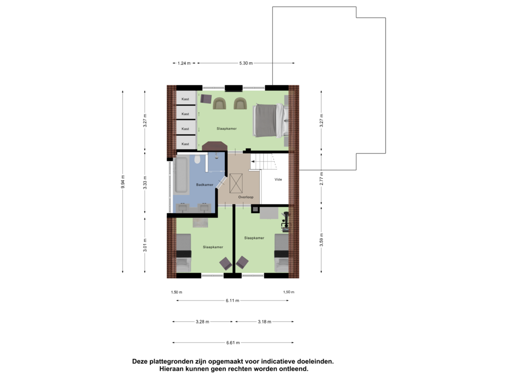 Bekijk plattegrond van Eerste Verdieping van De Stelle 29