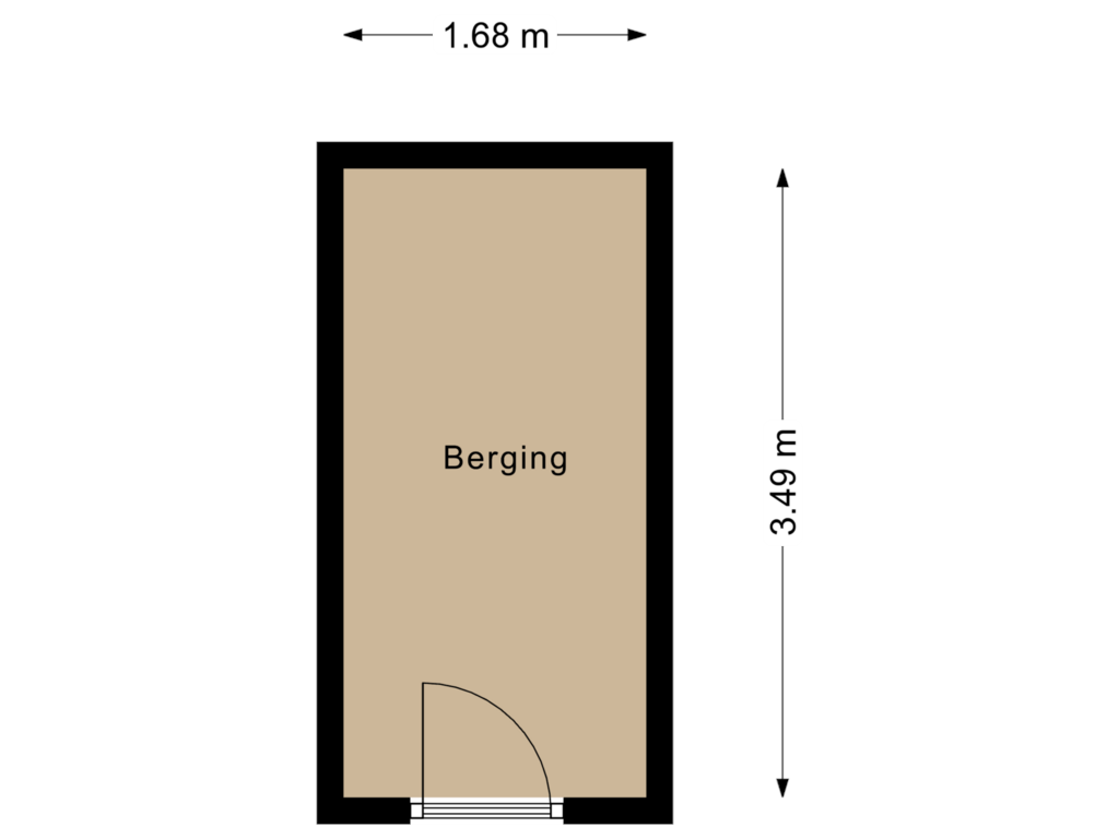 View floorplan of Berging of Burgemeester Patijnlaan 608