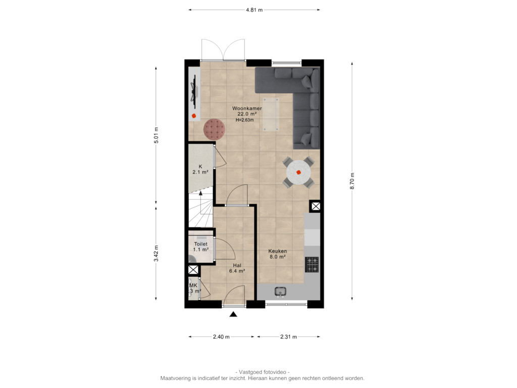 Bekijk plattegrond van Begane grond van Reebaan 10