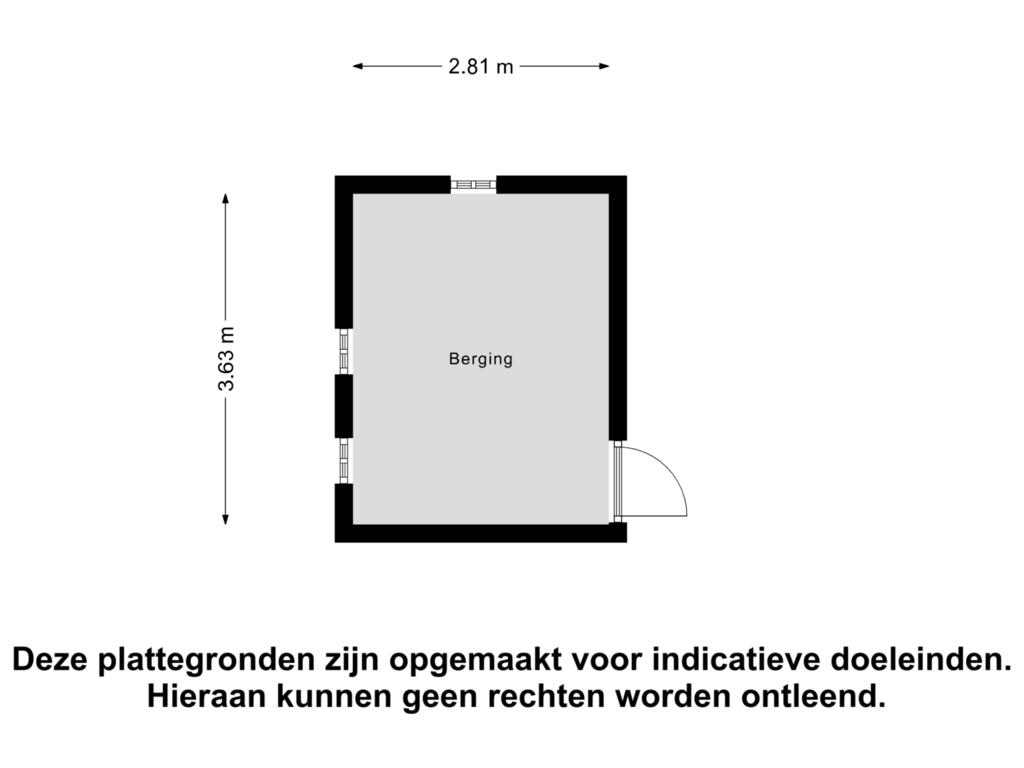 Bekijk plattegrond van Berging van Herman Robbersstraat 45-A