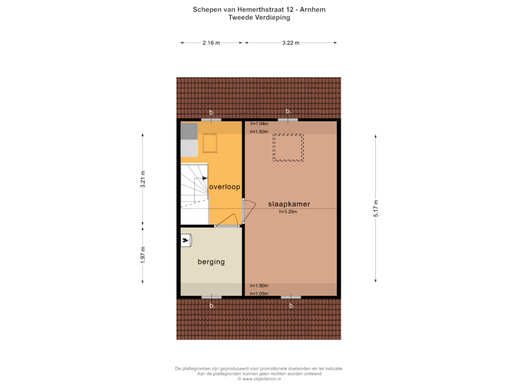 Bekijk plattegrond van TWEEDE VERDIEPING van Schepen van Hemerthstraat 12