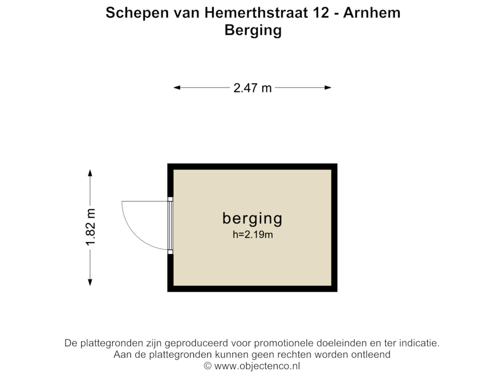 Bekijk plattegrond van BERGING van Schepen van Hemerthstraat 12