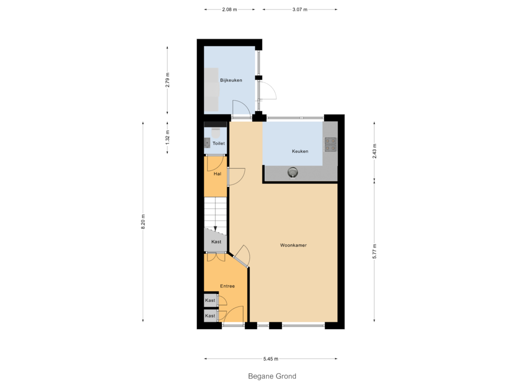 Bekijk plattegrond van Begane Grond van Het Jaagpad 31