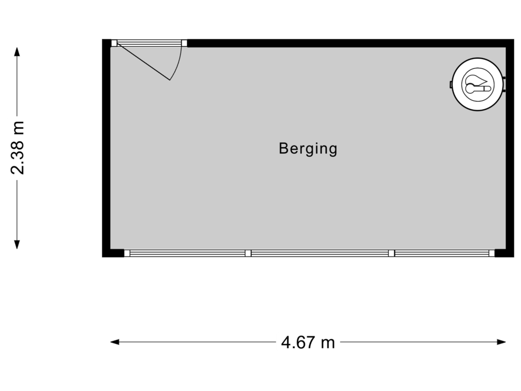 Bekijk plattegrond van Berging van Johannes de Bekalaan 3