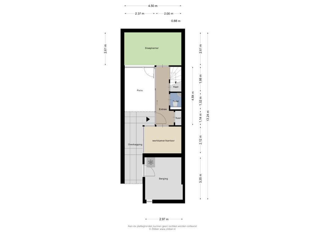 View floorplan of Begane Grond of Grasland 4