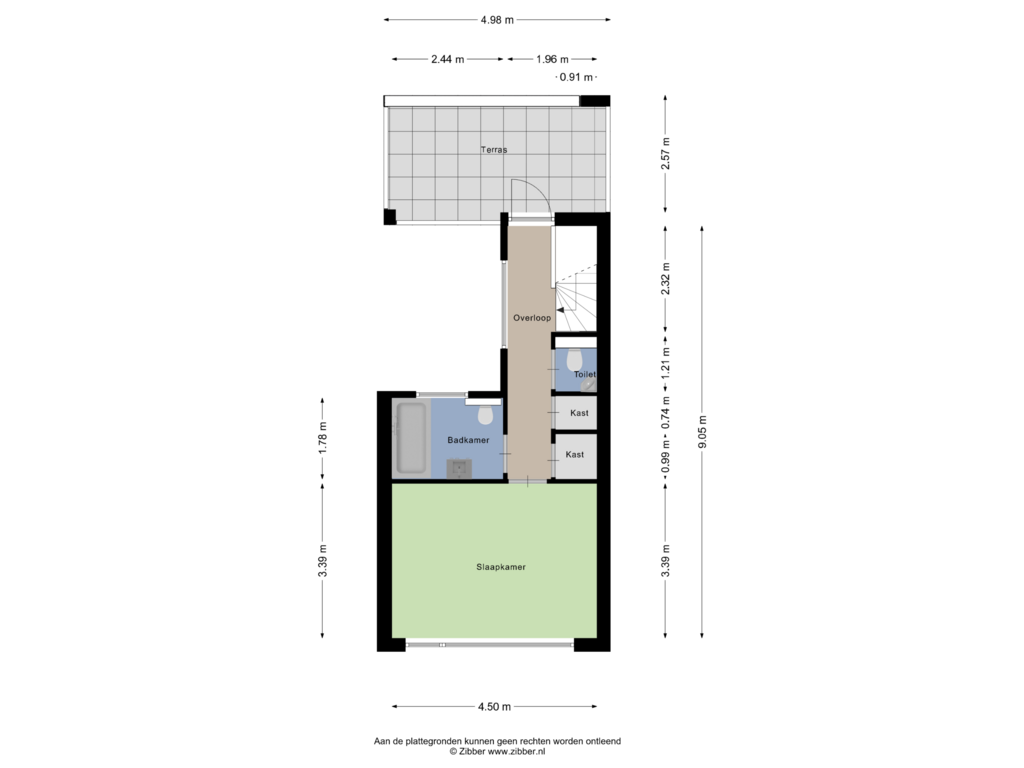 View floorplan of Tweede verieping of Grasland 4