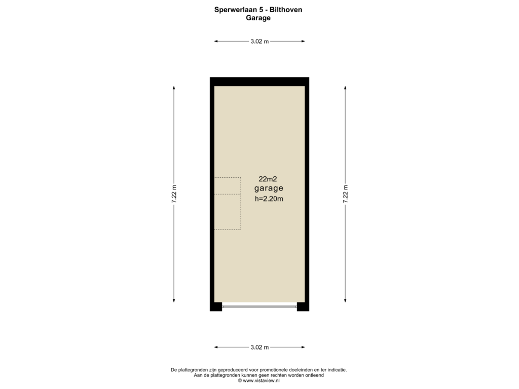 View floorplan of GARAGE of Sperwerlaan 5