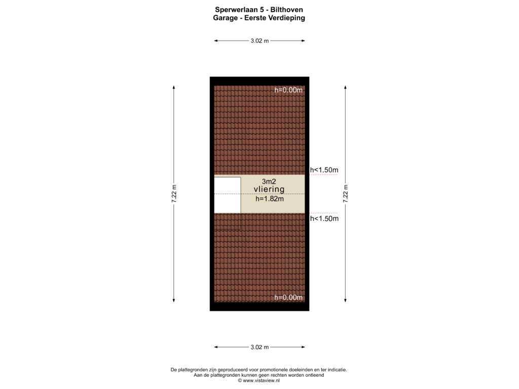 View floorplan of GARAGE-EERSTE VERDIEPING of Sperwerlaan 5