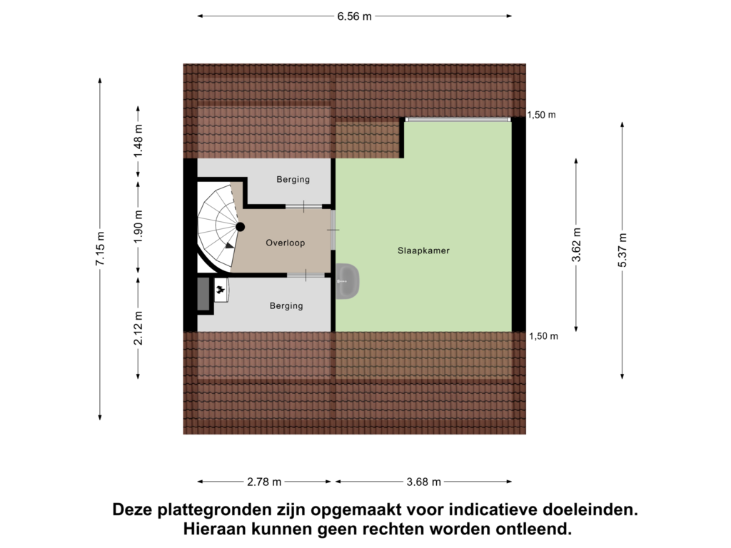 View floorplan of Tweede Verdieping of Platteelstraat 29