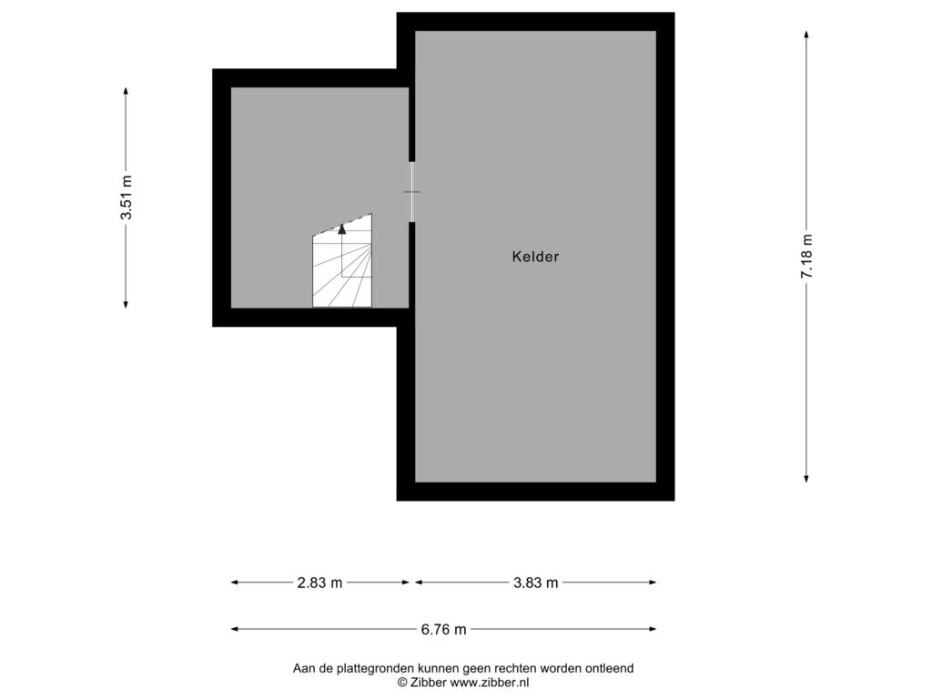 Bekijk plattegrond van Kelder van Spilstraat 13