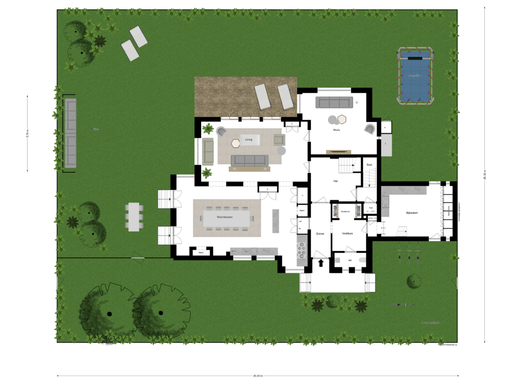 Bekijk plattegrond van BEGANE GROND van Bernard Zweerskade 12