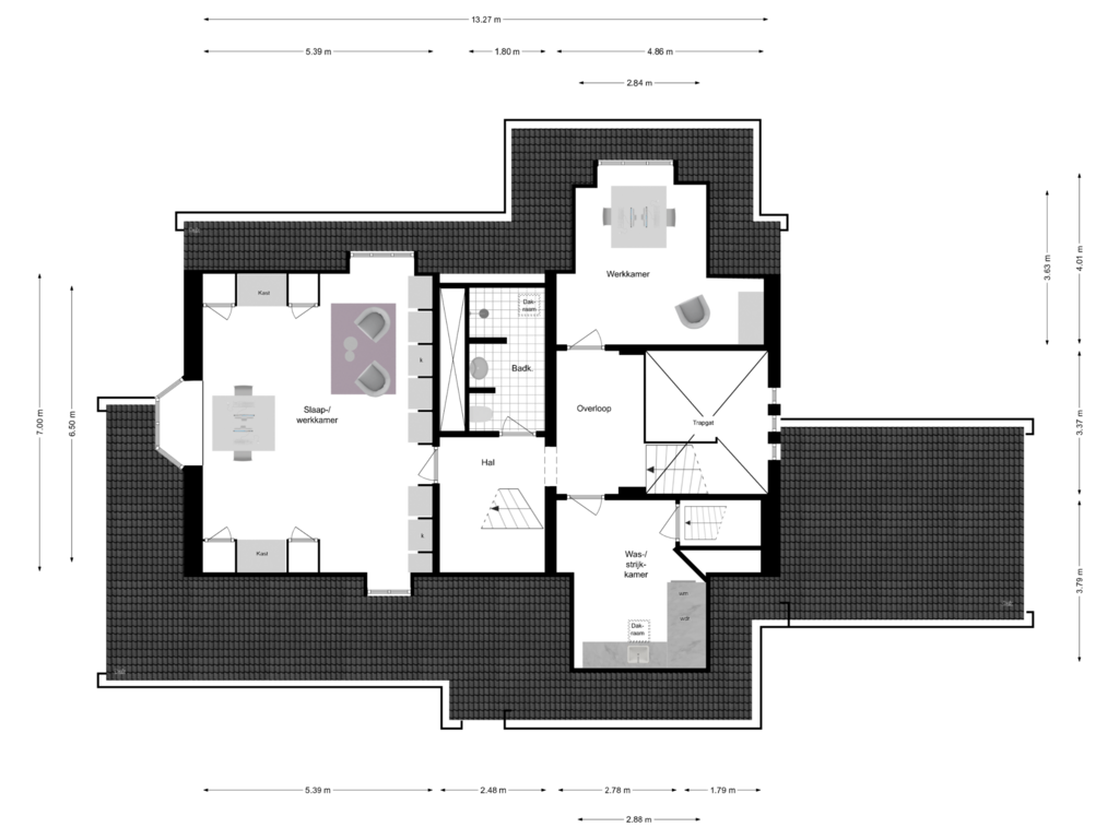 Bekijk plattegrond van 2e VERDIEPING van Bernard Zweerskade 12