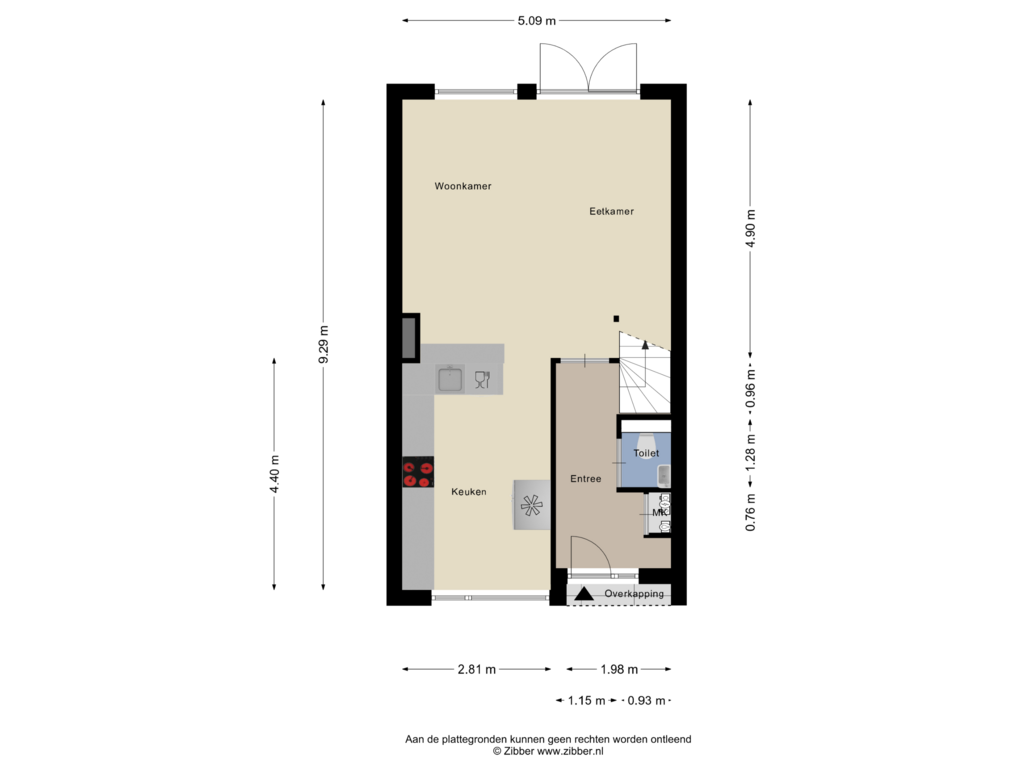 Bekijk plattegrond van Begane grond van Jan Bongastraat 6