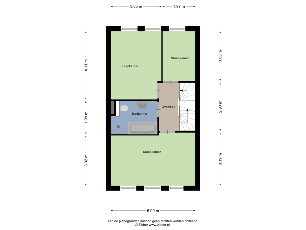 Bekijk plattegrond van Eerste verdieping van Jan Bongastraat 6