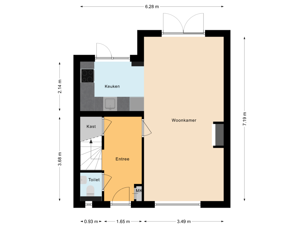 Bekijk plattegrond van BG van van Heuven Goedhartlaan 9