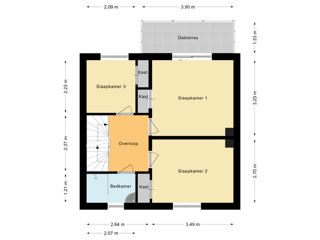 Bekijk plattegrond van 1eV van van Heuven Goedhartlaan 9