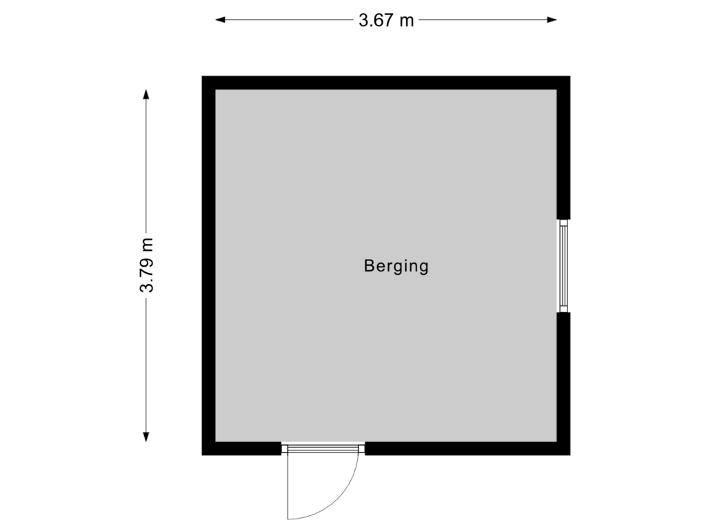 Bekijk plattegrond van Berging van van Heuven Goedhartlaan 9