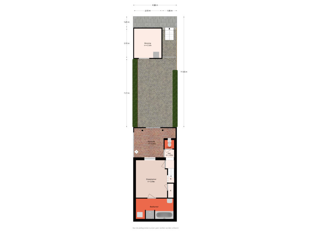 Bekijk plattegrond van Situatie Souterrain van Lekkade 11