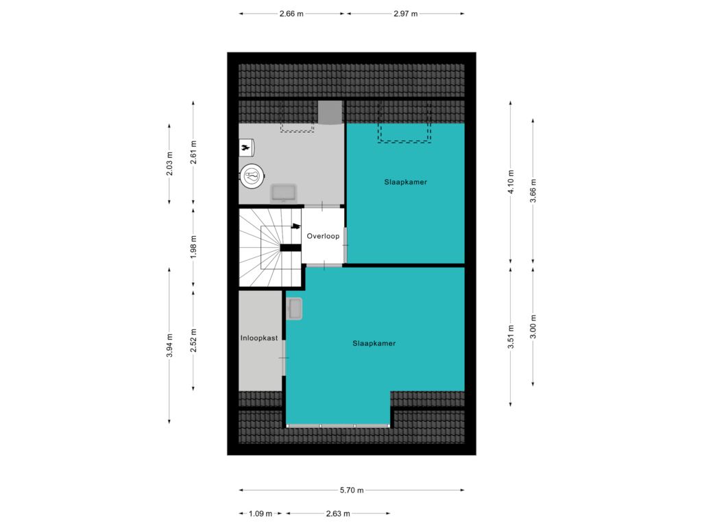 Bekijk plattegrond van 2e Verdieping van Morgenster 53