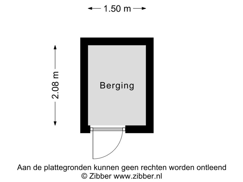 View floorplan of Berging of Molenbelterweg 9-011