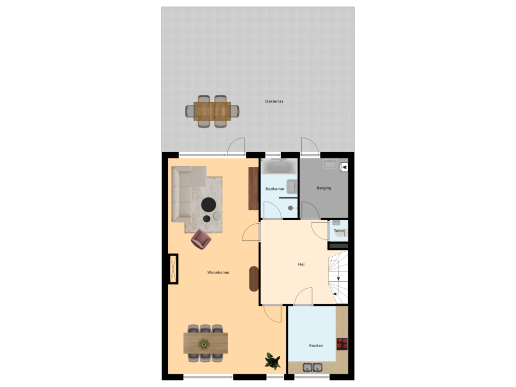 View floorplan of Kadastrale Kaart of van der Heijdenstraat 9-C