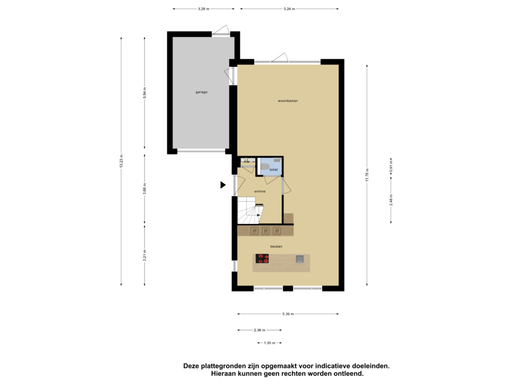 View floorplan of Begane Grond of Cathelijn Badenstraat 4