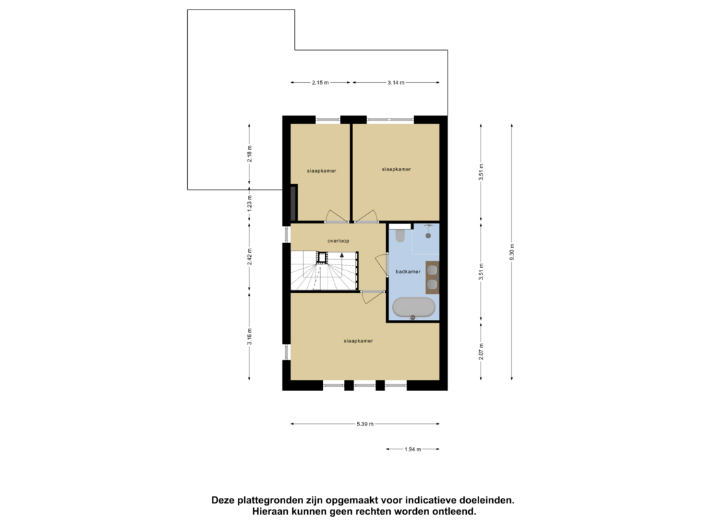 View floorplan of Eerste Verdieping of Cathelijn Badenstraat 4