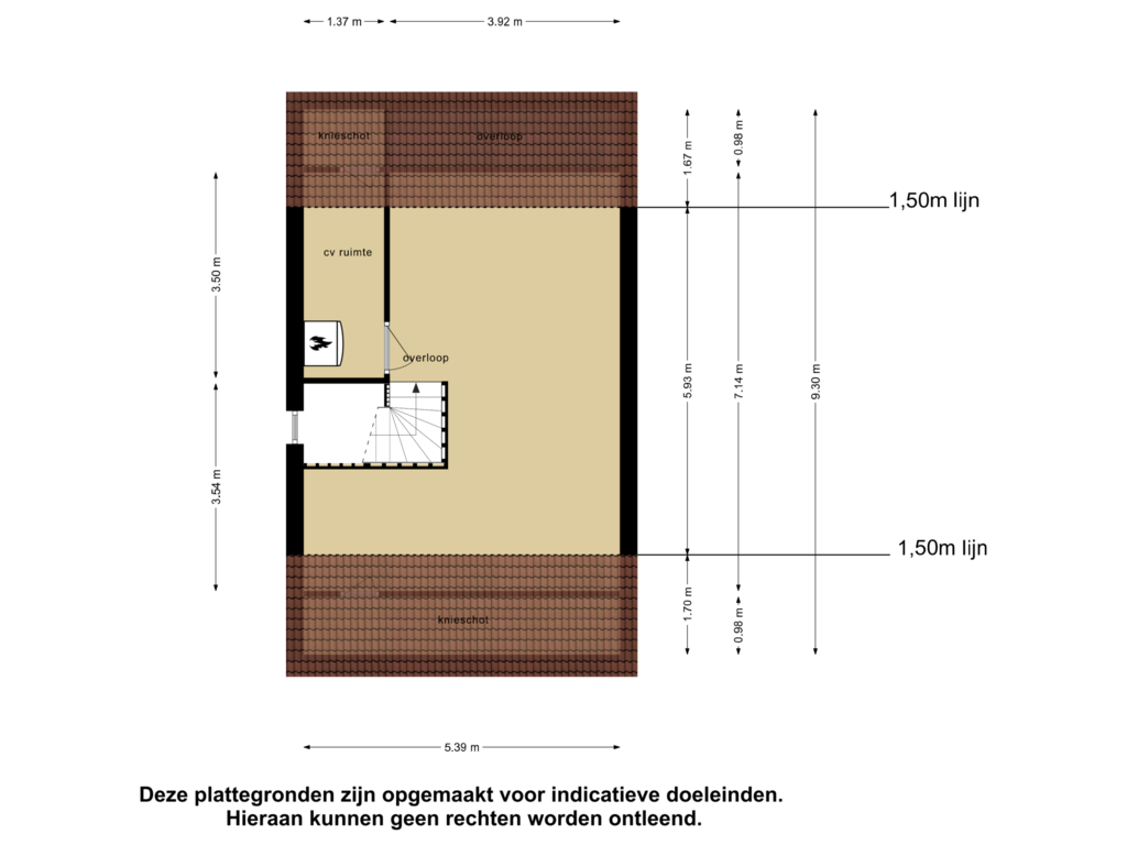 View floorplan of Tweede Verdieping of Cathelijn Badenstraat 4